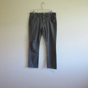 VOLCOM Gray Vorta Slim Straight 33 100% Cotton Denim Jeans